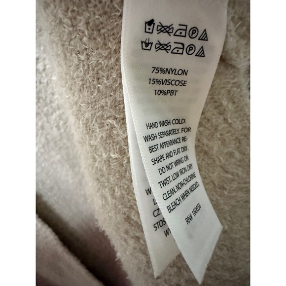 Rachel Zoe Beige Plush Long Sleeve Open Cardigan Size Medium Women's Autumn - Picture 6 of 6